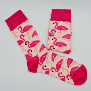 CALCETINES DE FLAMENCOS ROSAS