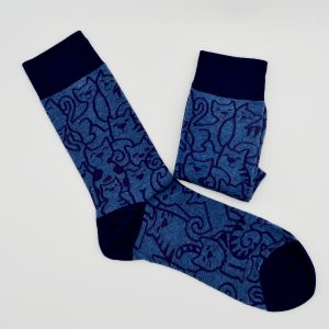 CALCETINES SILUETA GATO AZUL