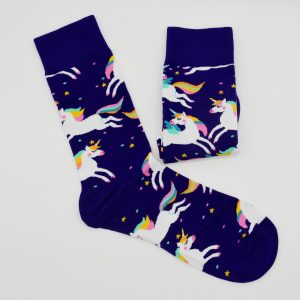 CALCETINES UNICORNIO MORADO